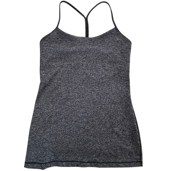 LULULEMON‎ Power Y Luon Tank in Heathered Black-Size 8 - Picture 2 of 5